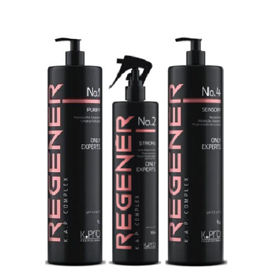 Kit K.Pro Profissional Regenér Nº 1 Purify + Spray Nº2 Regenerador +  Nº 4 Sensory  (3 produtos)