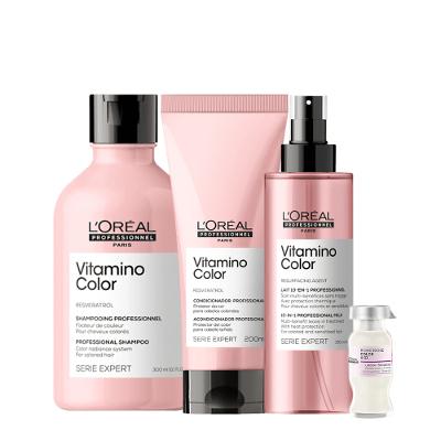 Kit L'Oréal Professionnel Vitamino Color Shampoo e Condicionador Leave-In e Ampola (4 Produtos)