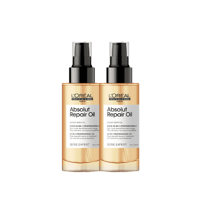 Kit L'Oréal Professionnel Serie Expert Absolut Repair Gold Quinoa 10 in 1 Óleo Reparador 90ml (2 unidades)