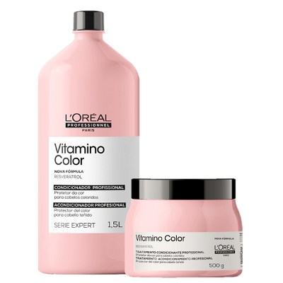Kit L'Oréal Professionnel Serie Expert Vitamino Color Condicionador 1,5L + Máscara 500g (2 Produtos)
