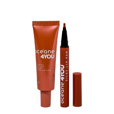 Kit Océane 4you Flush Bright Joy Blush Sombra  e Pen Mauve Caneta Delineadora Labial (2 produtos)