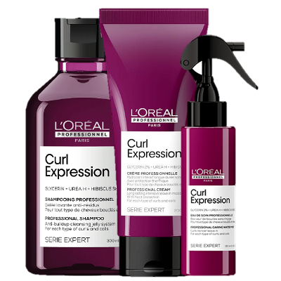 Kit L'Oréal Professionnel Curl Expression Shampoo JELLY 300ml + Creme Capilar 200ml + Leave-in 190ml (3 Produtos)