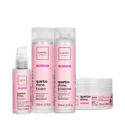 Kit Cadiveu Professional Quartzo Shine Shampoo Condicionador Balm e Máscara (4 produtos)