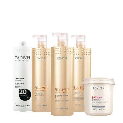 Kit Cadiveu Professional Blonde Reconstructor Completo  Oxidante 20 Volumes e Buriti Mechas (5 produtos)