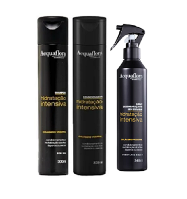 Acquaflora Hidratação Intensiva Shampoo+Condicionador 300ml+Spray s/ Enxague 240ml
