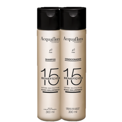 Acquaflora Kit 15 Benefícios Acido Hialuronico Duo Home Care