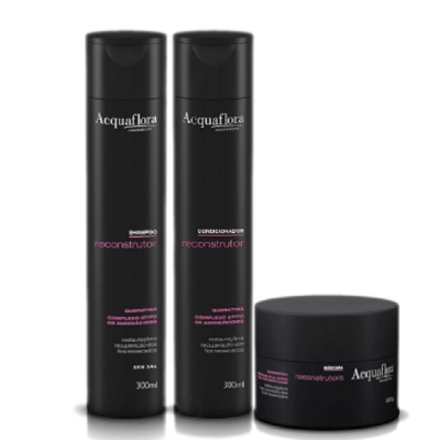 Acquaflora Reconstrutor Shampoo+Cond 300ml+Masc 250ml
