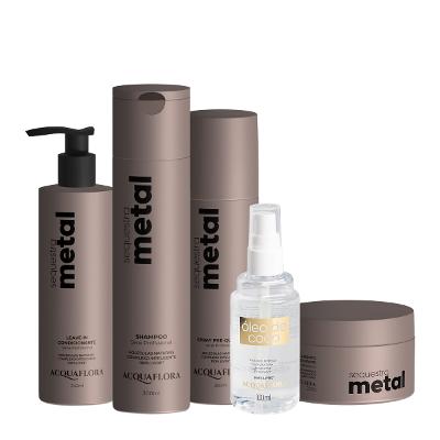 Kit Acquaflora Sequestra Metal Completo e Óleo de Coco (5 produtos)