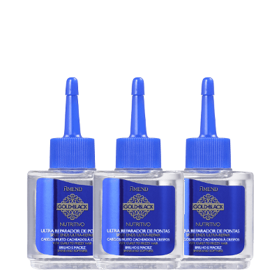 Amend Gold Black Nutritivo Kit Óleo Reparador de Pontas 30ml (3 Unidades)