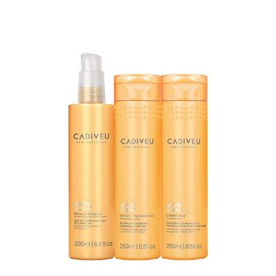 Kit Cadiveu Professional Nutri Glow Shampoo Condicionador P e Booster Fluído de Tratamento (3 produtos)