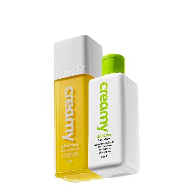 Kit Creamy Ácido Lático Sérum Facial e Ácido Tranexâmico Solução Tônico Facial (2 produtos)