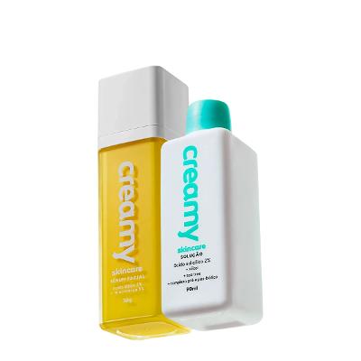 Kit Creamy Ácido Salicílico Solução Tônica Antiacne e Ácido Lático Sérum Facial (2 produtos)