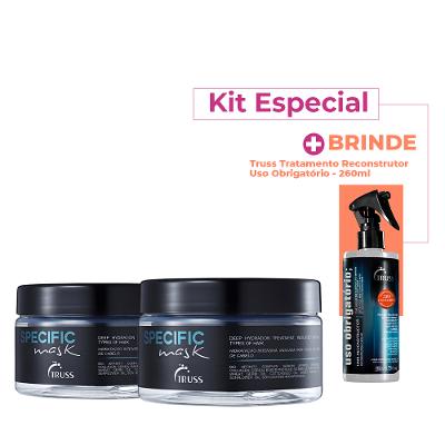 Kit Truss Specific Mascara Capilar Extra e Uso Obrigatório Tratamento Reconstrutor (3 produtos)