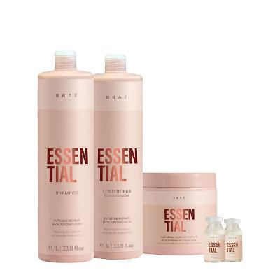 Kit Braé Essential Shampoo Condicionador Máscara e Ampola Capilar Salon (5 produtos)