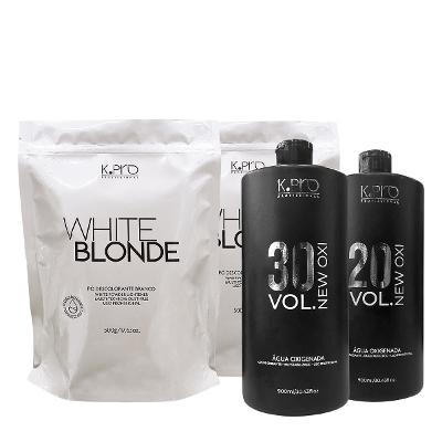 Kit K.Pro White Blonde Extra Ox 20Vol. Ox 30Vol. (4 produtos)