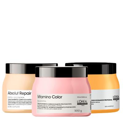 Kit L'Oréal Professionnel NutriOil Vitamino Color Absolut Repair Cronograma Capilar G (3 produtos)