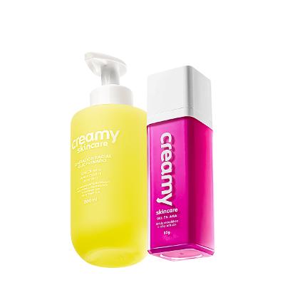 Kit Creamy Skincare Limpador Glicerinado e Ácido Mandélico (2 produtos)