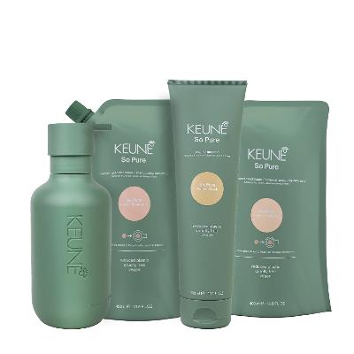 Kit Keune So Pure Polish Home Care Refil e Dispenser Frasco (4 produtos)