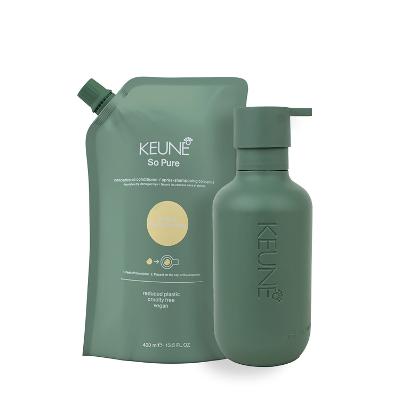Kit Keune So Pure Restore Condicionador Refil e Dispenser Frasco (2 produtos)