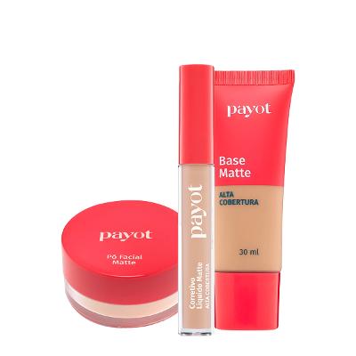 Kit Payot Alta Cobertura Base Cor 3 Corretivo e Pó Solto (3 produtos)
