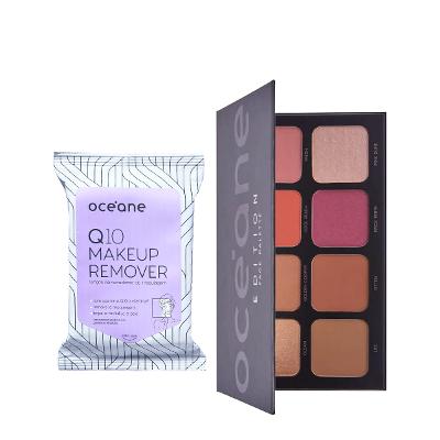 Kit Océane Q10 Makeup Lenço Demaquilantee e Face Palette Multifuncional (2 produtos)