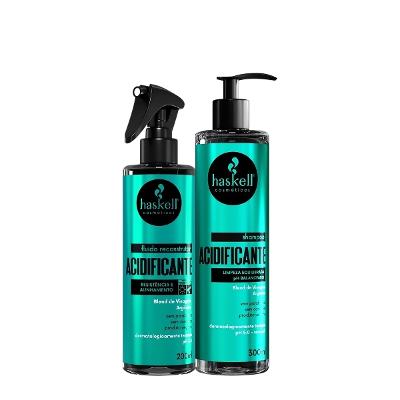 Kit Haskell Acidificante Shampoo+ Fluído Reconstrutor (2 produtos)