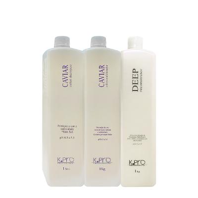 Kit K.Pro Professional Caviar Color Shampoo Condicionador e Tratamento Reconstrutor (3 produtos)