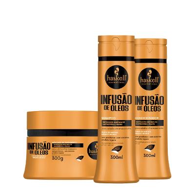 Kit Haskell Infusão de Óleos Shampoo Condicionador e Máscara (3 produtos)