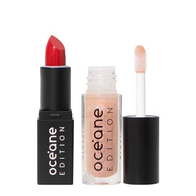 Kit Océane Edition Mini Lipstick Red Kiss e Glossy Me Glazed (2 produtos)