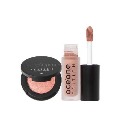 Kit Océane Edition Mini Blush Glossy Rose Pink e Batom Líquido Hype (2 produtos)