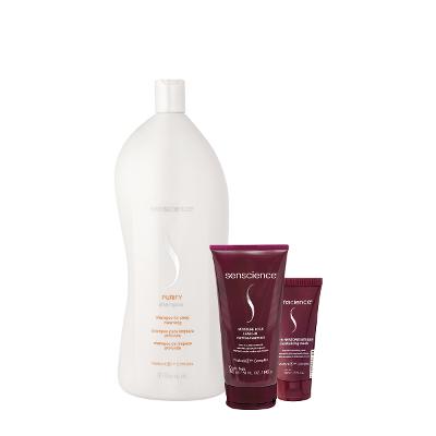 Kit Senscience Purify Shampoo Intensif Máscara Mostuire Leave-in (3 produtos)