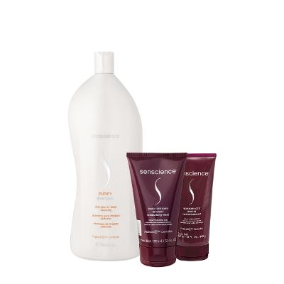 Kit Senscience Purify Shampoo Intensif Máscara e Mostuire Leave-in (3 produtos)