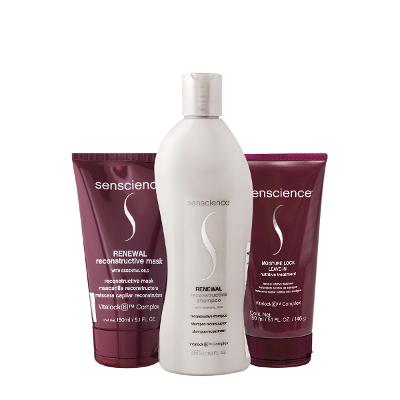 Kit Senscience Renewal Shampoo Máscara e Moisture Leave-in (3 produtos)