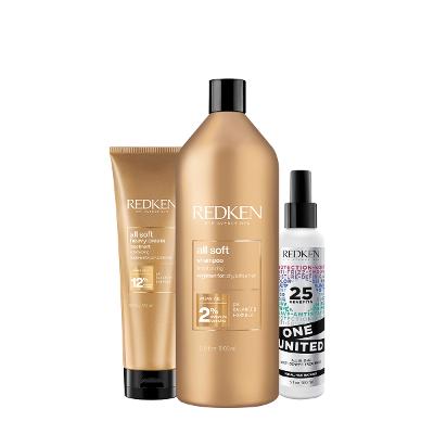 Kit Redken All Soft One United Shampoo Máscara e Leave-in (3 produtos