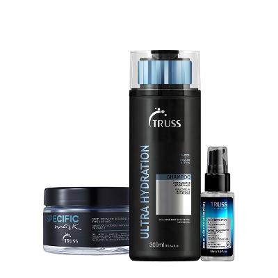 Kit Truss Ultra Hydration Specific Uso Obrigatório Shampoo Máscara Óleo (3 produtos)