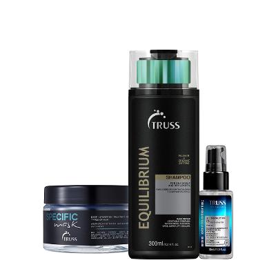 Kit Truss Equilibrium Specific Uso Obrigatório Shampoo Óleo 30 Máscara (3 produtos)