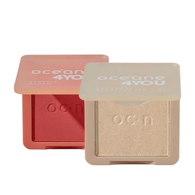 Kit Océane 4you Blush Cremoso Coral Pink Iluminador em Pó Champagne (2 produtos)