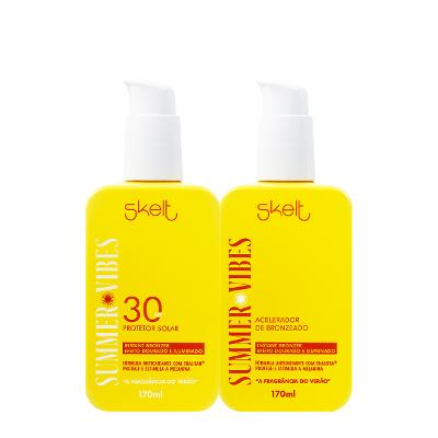 Kit Skelt Summer Vibes Bronzer FPS30 Acelerador Protetor Solar (2 produtos)