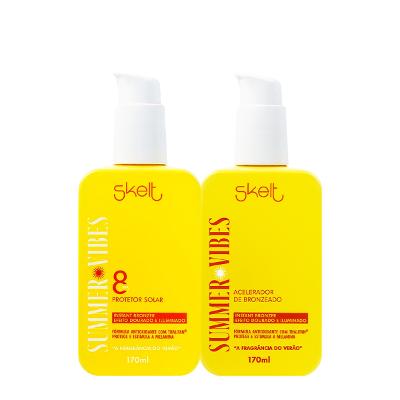 Kit Skelt Summer Vibes Bronzer FPS8 Acelerador Protetor Solar (2 produtos)