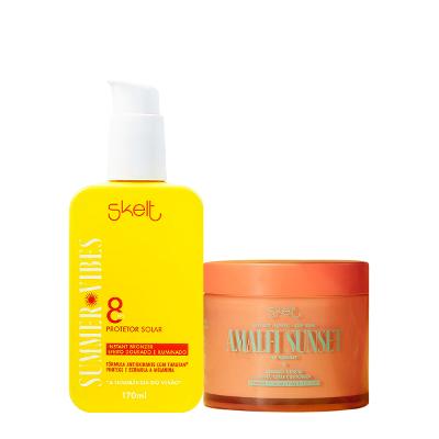 Kit Skelt Summer Vibes Amalfi Sunset Hidratante Protetor Solar (2 produtos)