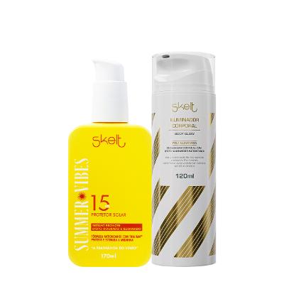 Kit Skelt Summer Vibes Red Carpet Iluminador Protetor Solar (2 produtos)