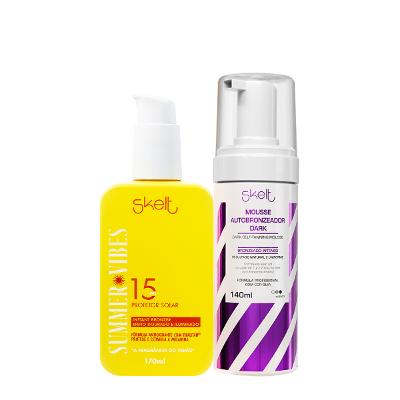 Kit Skelt Summer Glow Dark Autobronzeador Protetor Solar (2 produtos)
