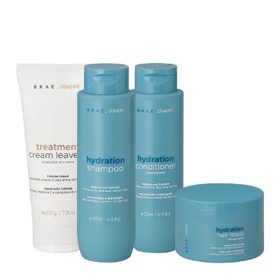 Kit Braé Stages Hydration Home Care Leave-in (4 produtos)