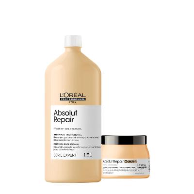 Kit L'Oréal Professionnel Absolut Repair Gold Shampoo Máscara (2 produtos)
