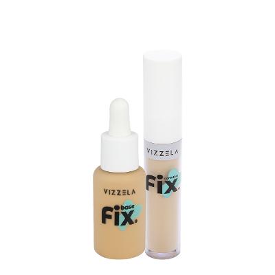 Kit Vizzela Fix Cor 3 Base Corretivo (2 produtos)