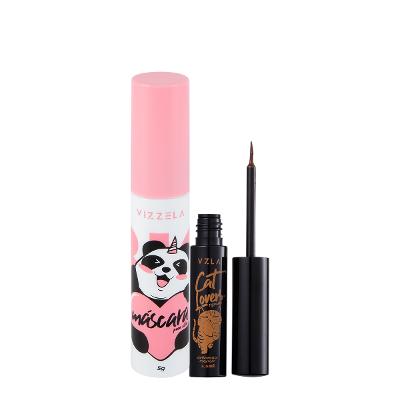 Kit Vizzela Big No Panda Cat Lovers Marrom Delineador Máscara de Cílios (2 produtos)
