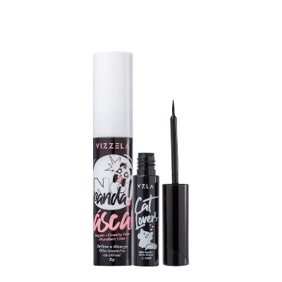 Kit Vizzela No Panda Cat Lovers Preto Delineador Máscara de Cílios (2 produtos)