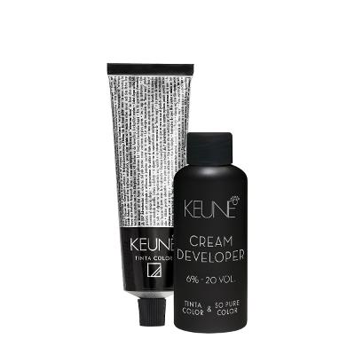 Kit Keune Tinta Color Louro Escuro 6 e Oxidante Cremoso Tinta Color & So Pure Color 6% 20 vol (2 produtos)