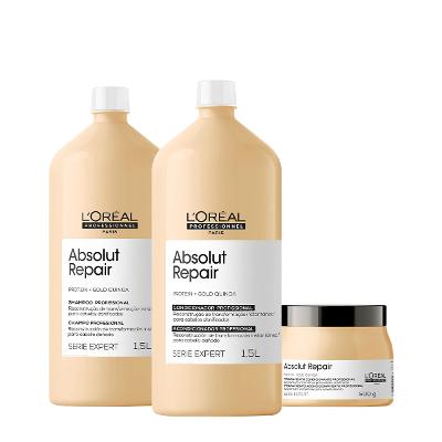 Kit L'Oréal Professionnel Absolut Repair Gold Salon Total (3 produtos)