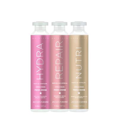 Kit Cronograma Ampolas Jacques Janine Nutrição (3 produtos)